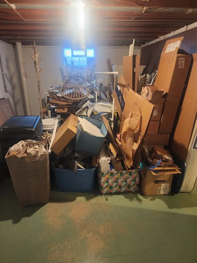 Roll-off dumpster container at job site for 15 Yard Dumpster Rental in Dublin